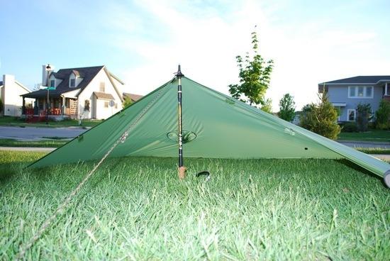 trek pole with go lite poncho