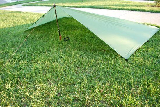 trek pole with go lite poncho