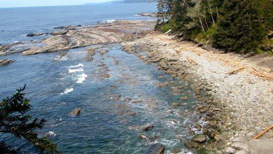 Beach view from inland trail