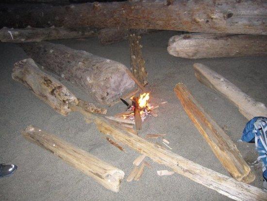 A small fire on the last night