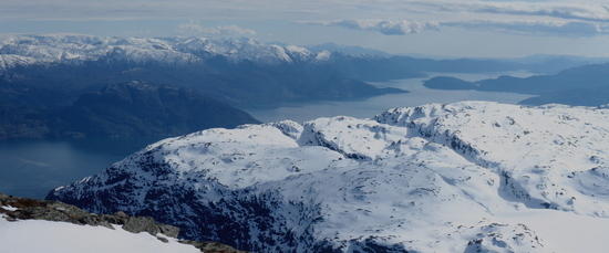 looking out over the hardangerfjord