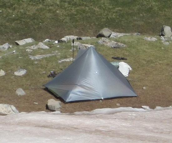 'Pentamid' tarp tent