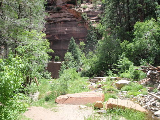 Entering the slot canyon at WFOC