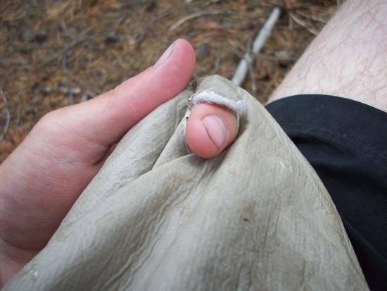 I accidentally put my thumb through my DriDucks