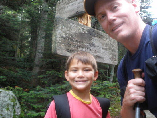 Hiking in - Chris & me