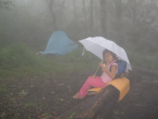 Brooke staying dry