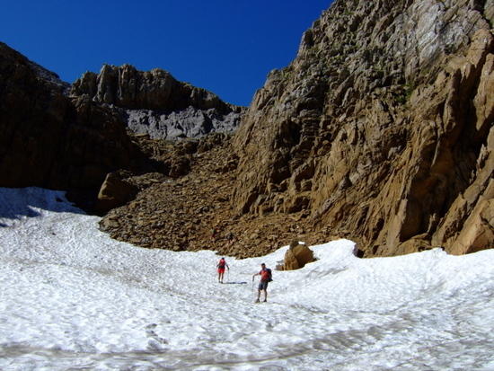 Snow Field crossing about 2300m.