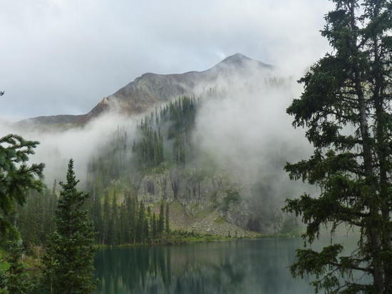 Crater Lake after a rain storm rolled through