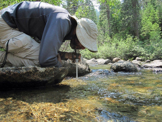 Jeremy Takes a Drink with His Aqua Mira Frontier Pro Filter