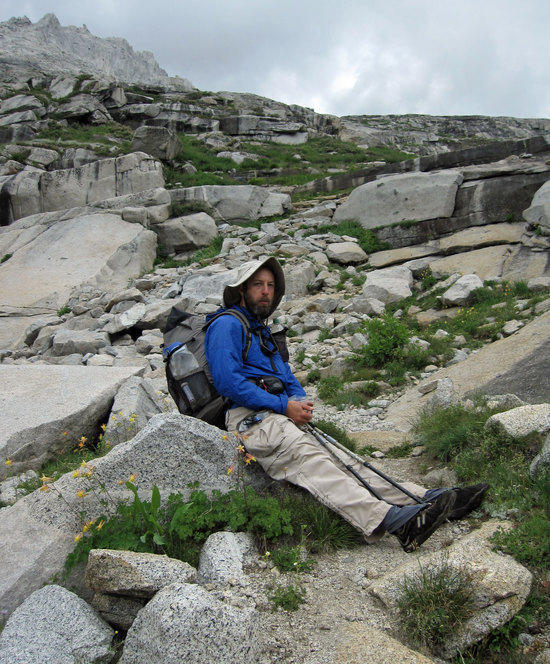 Jeremy Kicking Back to Take in the View Durning a Snack Break