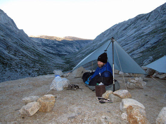 6:32 AM Forth Day, Jeremy stirs from his Bivy