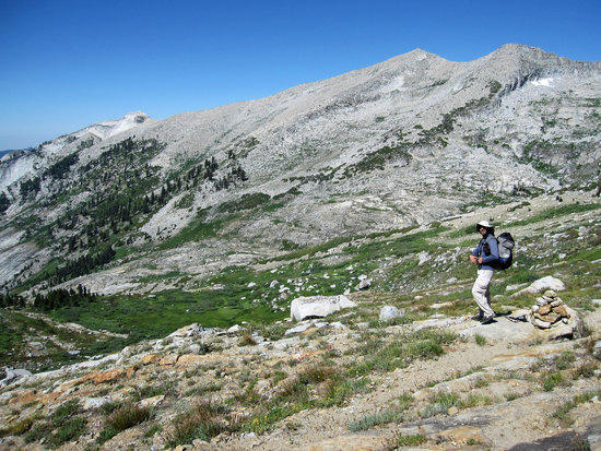 Jeremy with the Table Lands and Moose Lake Behind Him