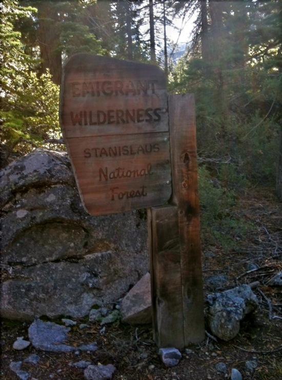 Emigrant Wilderness Sign
