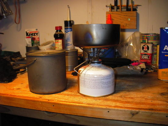Snow Peak Gigapower stove with new windscreen