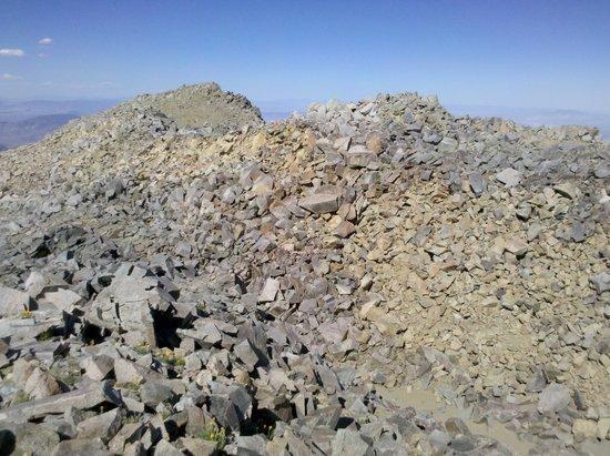 Incipient failure at the head of a landslide scarp.  There is going to be a hell of a landslide here