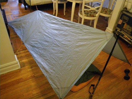 9x5 Tarp with Bivy Front Side View