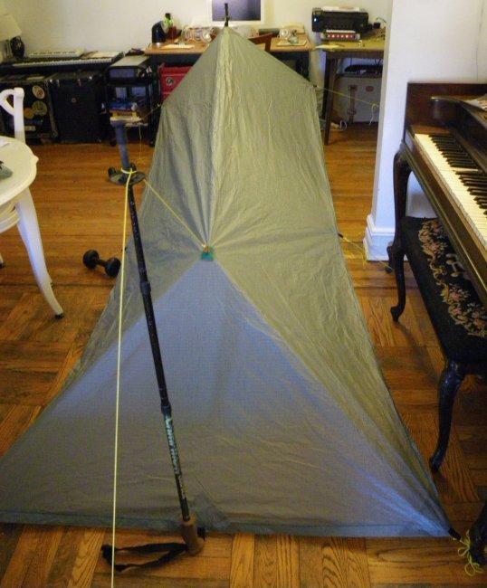 9x5 Tarp with Bivy Back View
