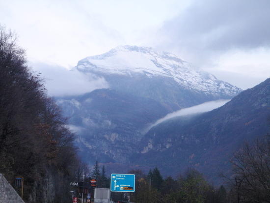View of the snow covered peaks