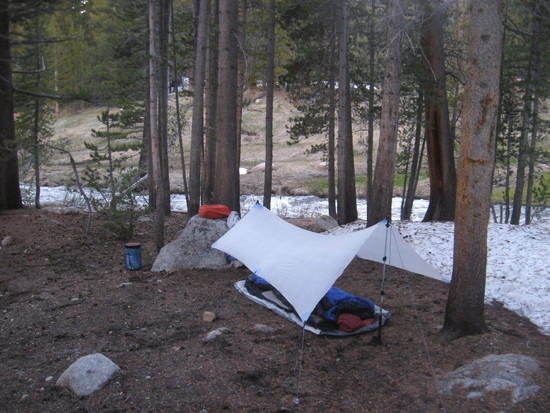 Echo 1 tarp with insert used as a groundcloth
