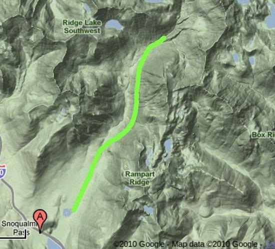 Gold Creek area topo map