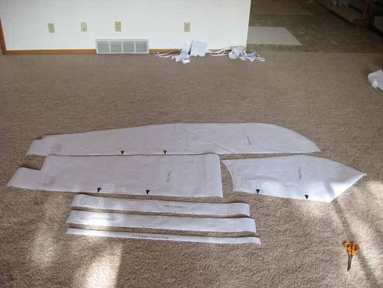 Bivy pattern after cutting