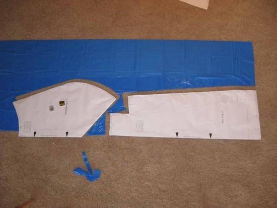 Bivy material cut