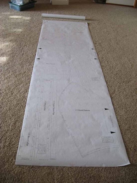 Bivy Pattern before cutting