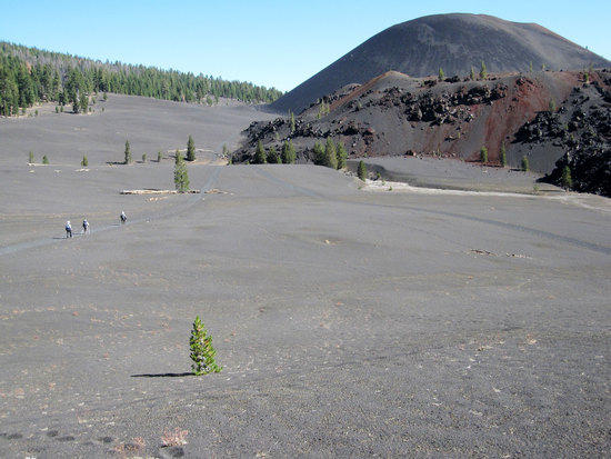 Faint Trails in a Volcanic Desert of Gray