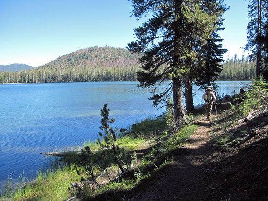 Scott Working Along the Eastern Shore of Lower Twin Lake