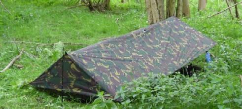 Tarp with closed tail (rear)