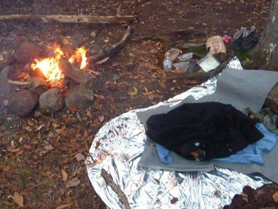 There's a Mountain House in there warming her and waiting to be eaten