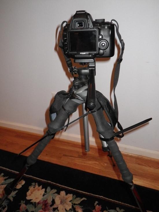 Cut down tripod with trekking poles