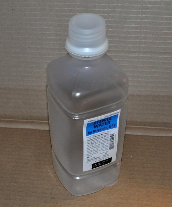 Sterile water bottle