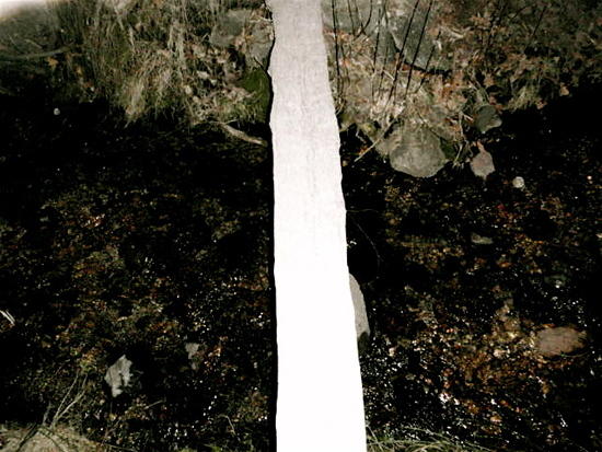 Stream crossing at dark