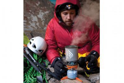 Titanium JetBoil in use