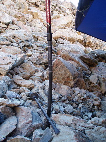 Bent and broken - yet the tarp survived intact