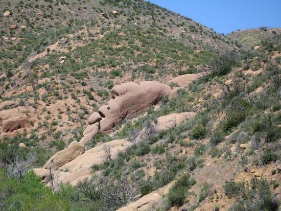 Face Shaped rock in the side of the mountain