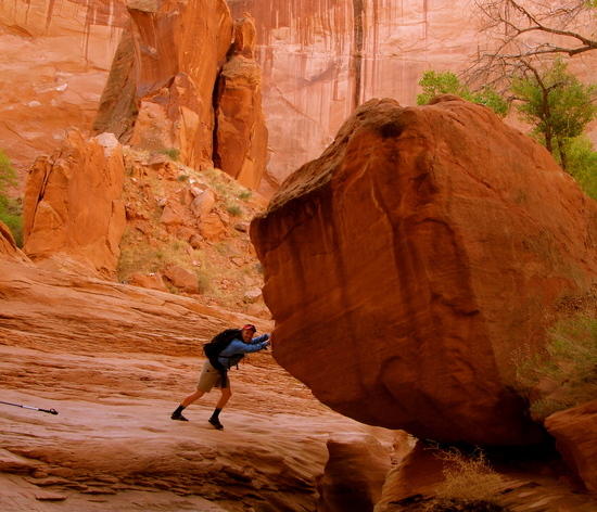 Ryan Commons Keeping the rock in place in Escalante Utah