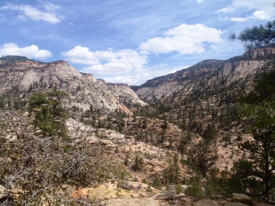 Looking into a side canyon