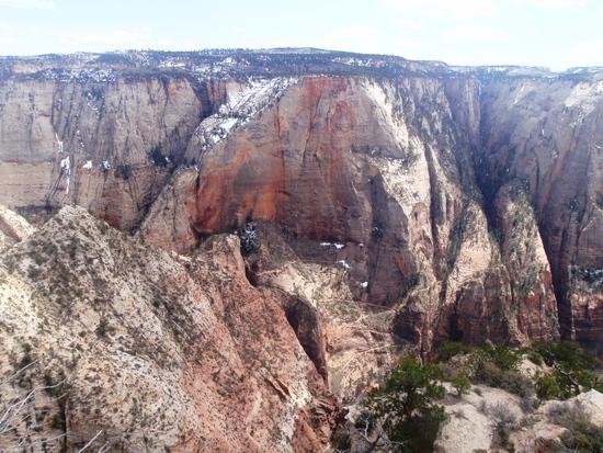 Looking further down canyon with trail coming up from the valley