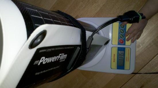 7 watt rollable powerfilm weight