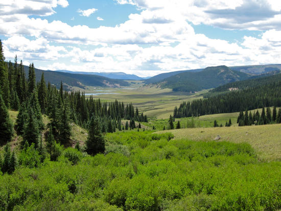 Looking down into the N Clear Creek valley