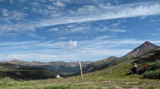 Looking back down the Ute Creek drainage