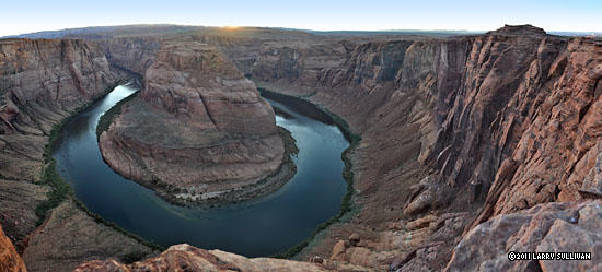 Horseshoe Bend near Page AZ. It's 1000 ft. down to the Colorado River