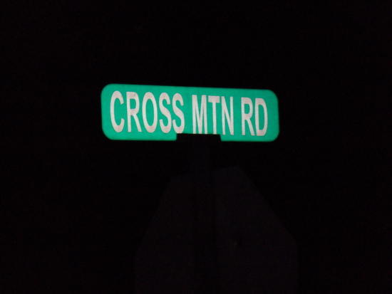 Road Sign at Intersection of Cross Mtn Road and TN 91