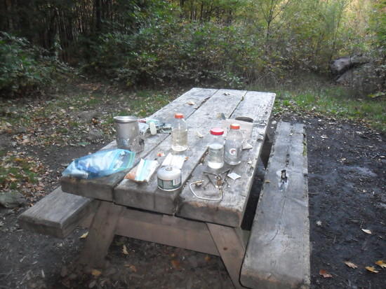 Breakfast at Old Orchard Shelter