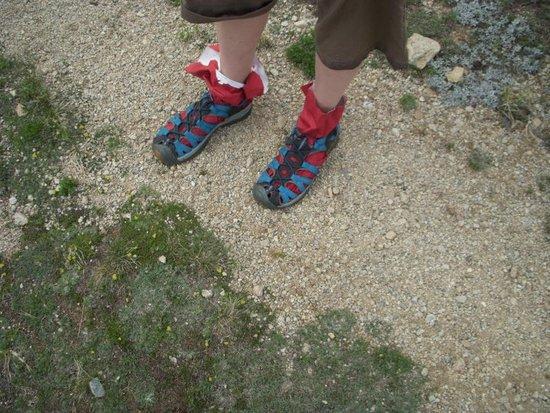 ...waterproof socks. Chivalry isn't dead. Hahaha.