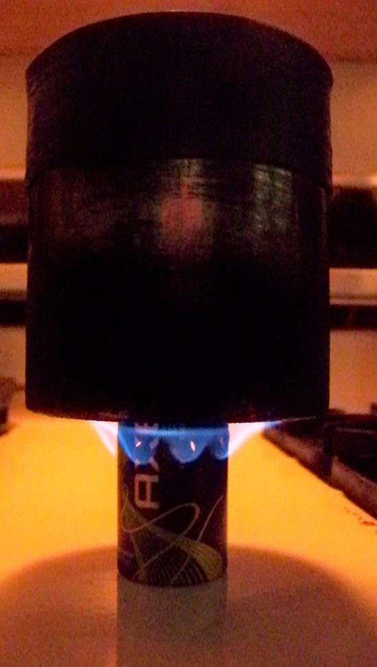 axe stove with pot