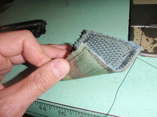 onto a piece of cordura