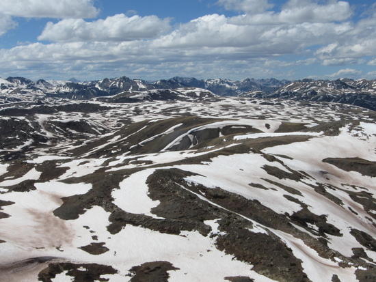 Colorado and Continental divide Trails combine here below Hunchback peak